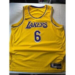Nike Los Angeles Lakers LeBron James Icon Edition Jersey Size 56 Yellow Purple